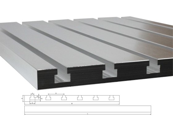Cast aluminium T-slotplate