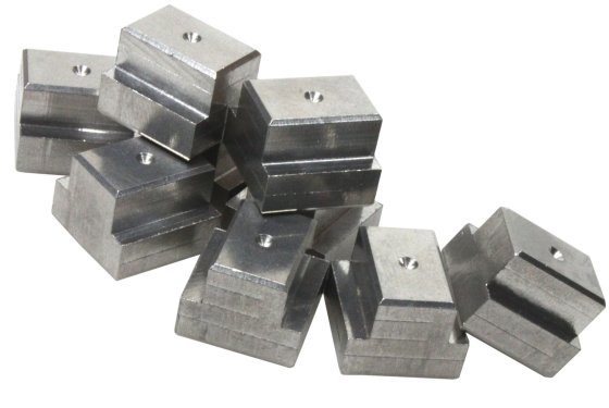 Aluminium T-slot nut blank for 10mm slots